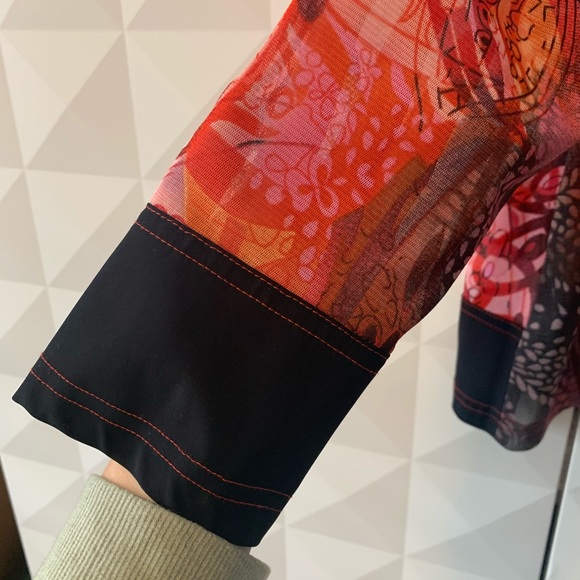 Sheer Floral Colorful Jacket NWOT - Picture 9 of 11